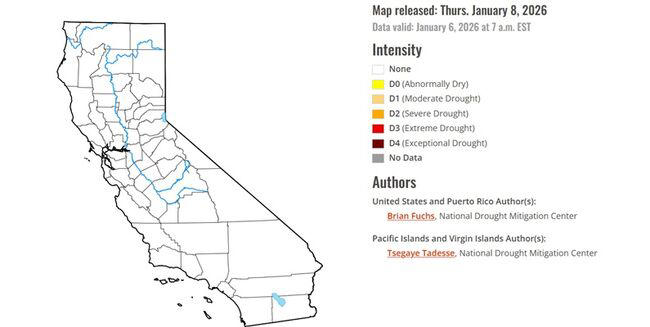 California drought-free for first time in 25 years