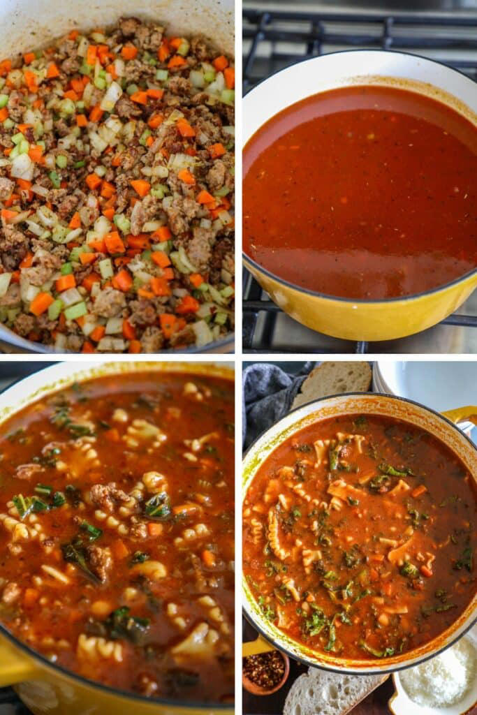 Spicy Italian sausage pasta fagioli