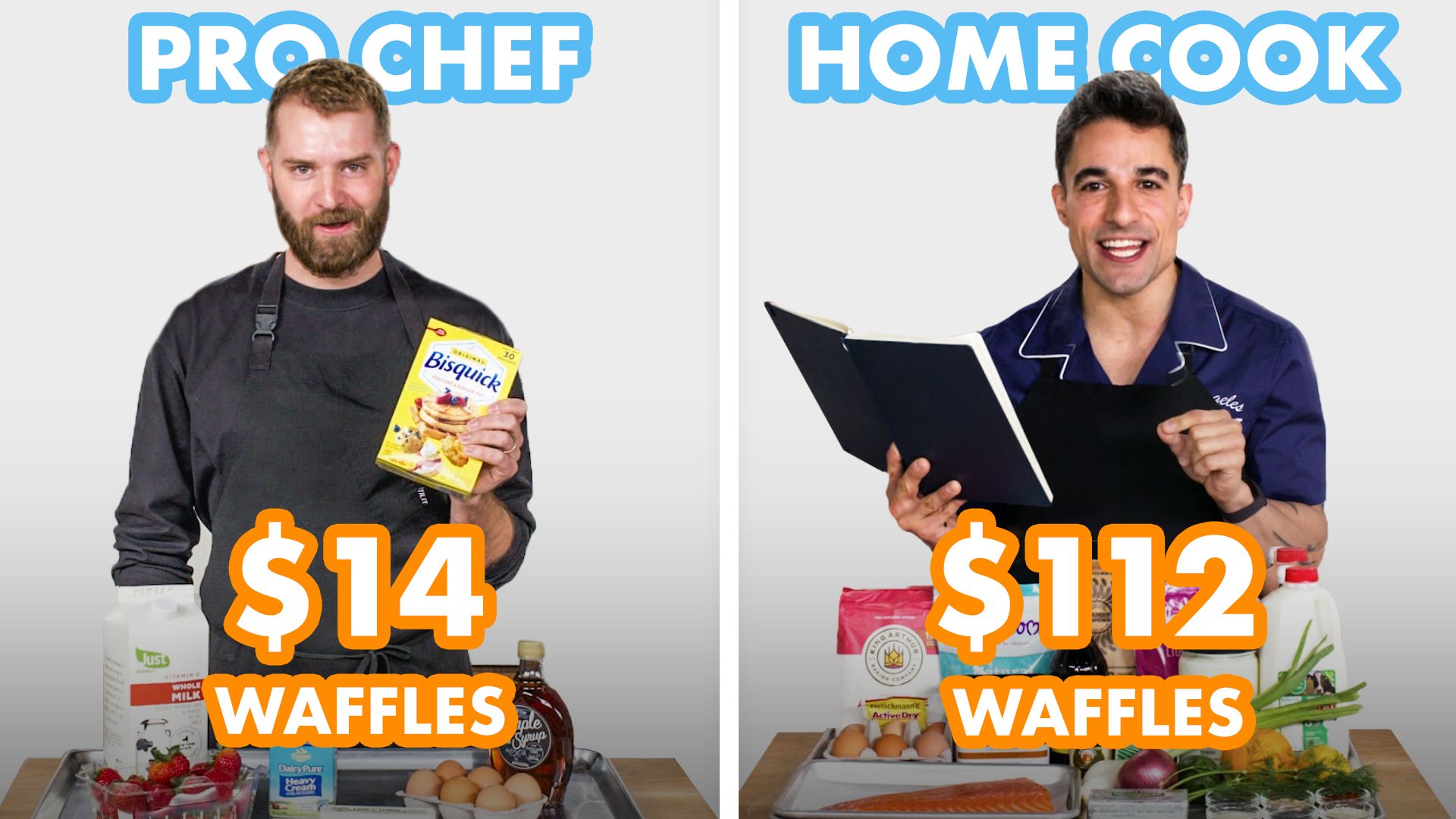 $112 vs $14 waffles: Pro chef & home cook swap ingredients