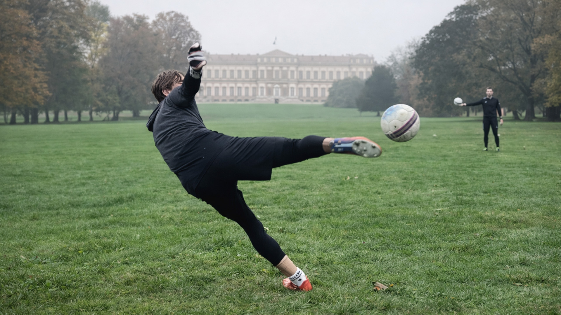 Professional freestyler shows his skills