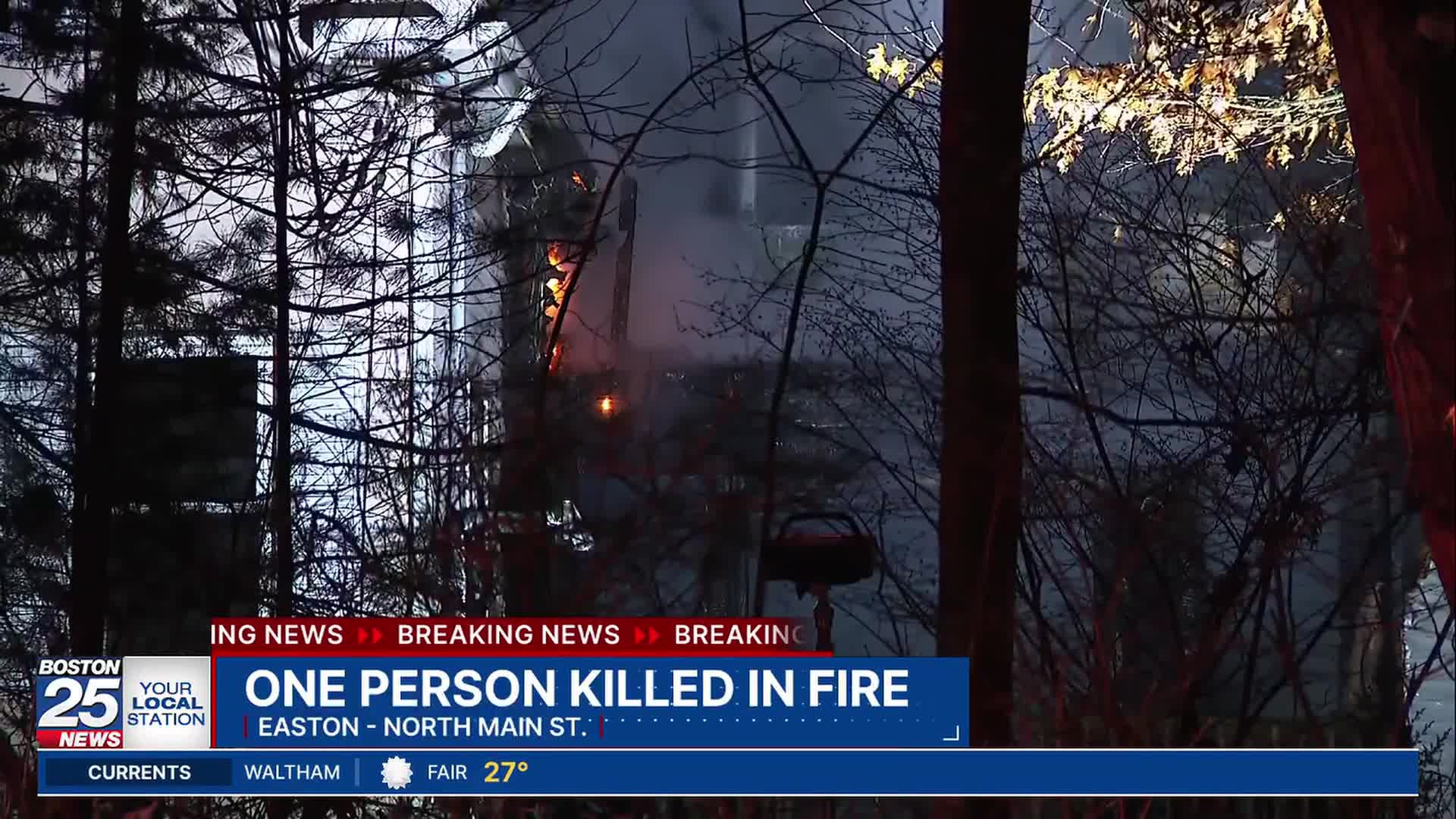 Person dead after house fire in Easton