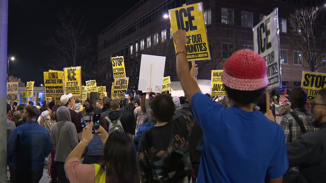 Atlanta protesters call for action after ICE shootings in Minnesota and ...