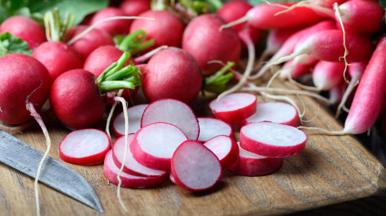 Radishes actually grow faster indoors during the winter than you'd expect