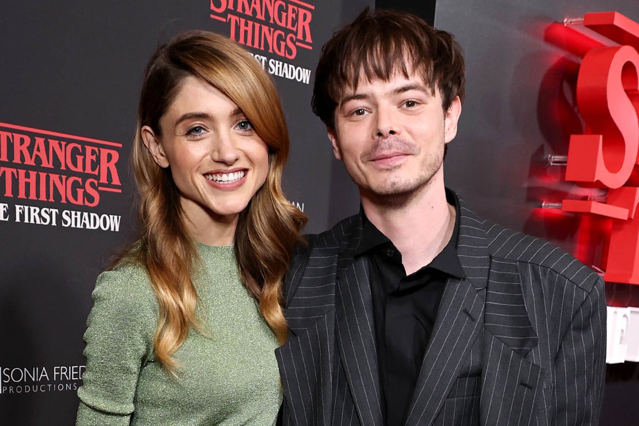 Jamie McCarthy/Getty Natalia Dyer and Charlie Heaton attend the opening of a 'Stranger Things' show on Broadway in April