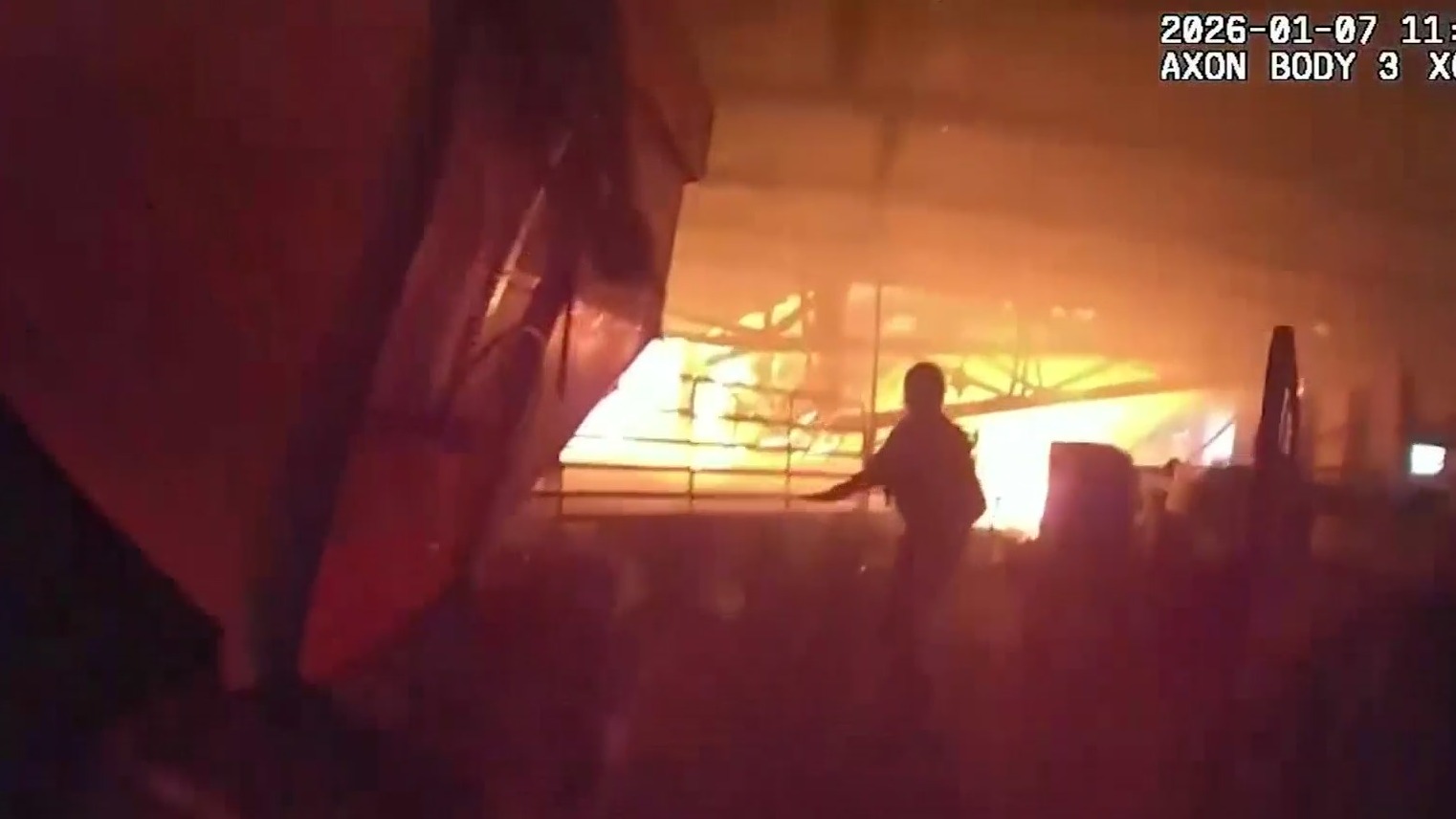 Officers rescue cows from burning barn