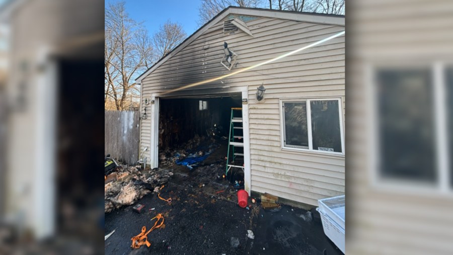 Garage damaged by fire in Attleboro
