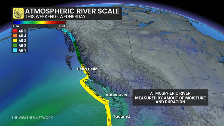 Atmospheric river to bring heavy rain to British Columbia