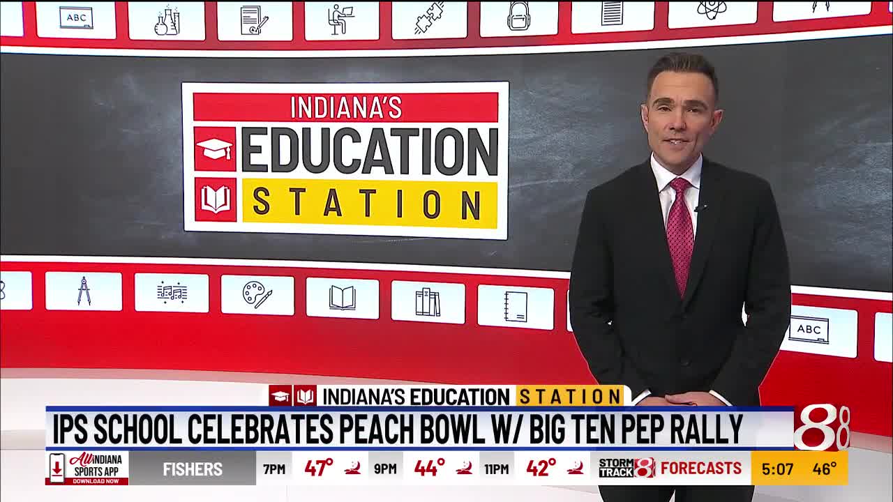 IPS school celebrates Peach Bowl with Big Ten pep rally