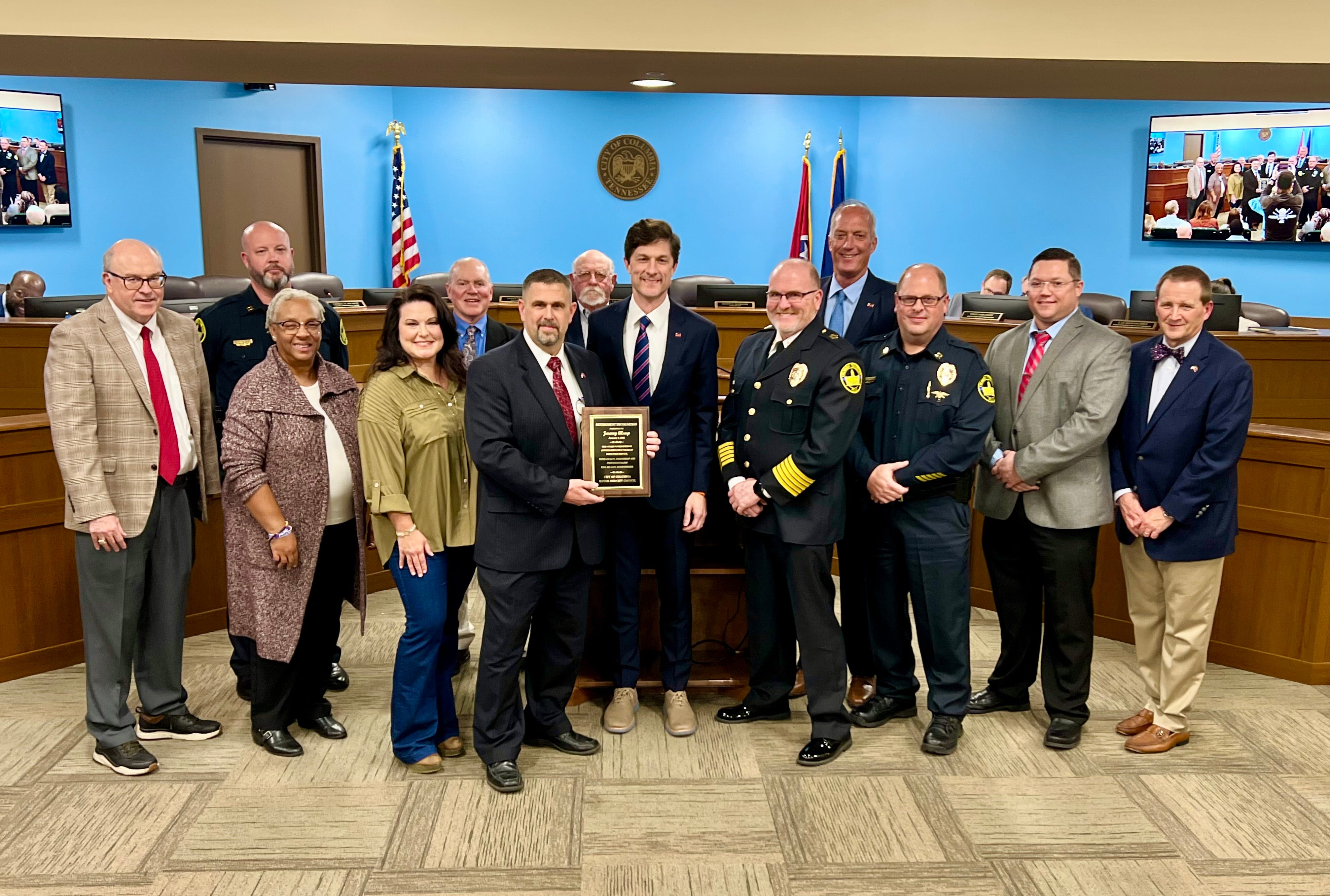 Columbia mayor, council honor outgoing Police Chief Alsup for 27 years ...