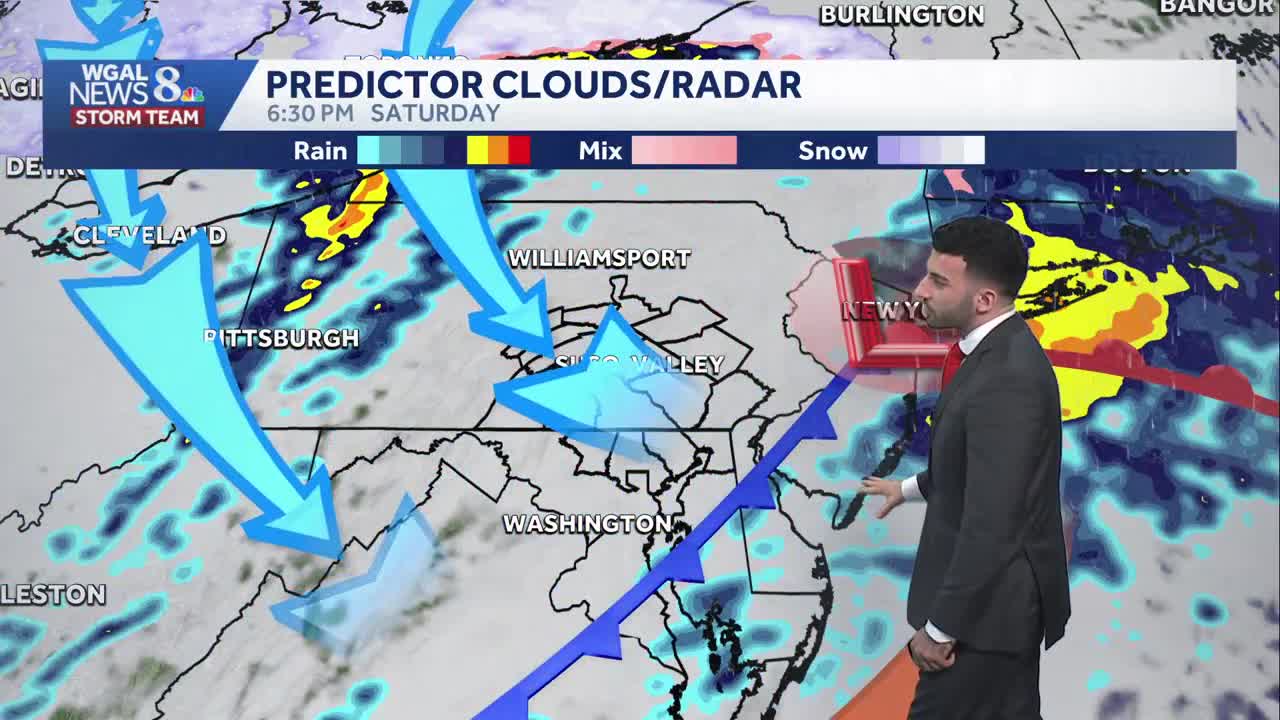 Scattered showers moving out; more rain Saturday