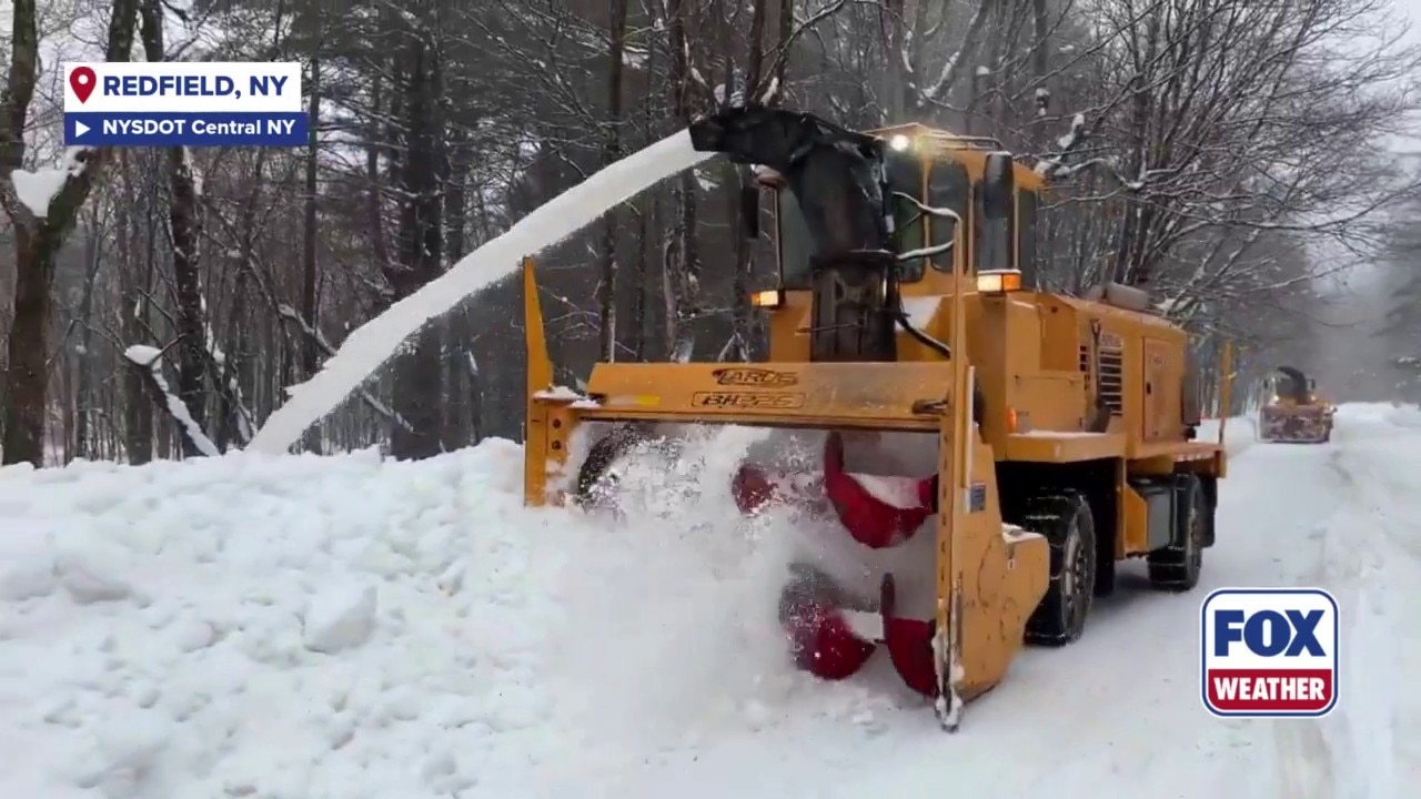 Crews work to clear roads in Upstate New York
