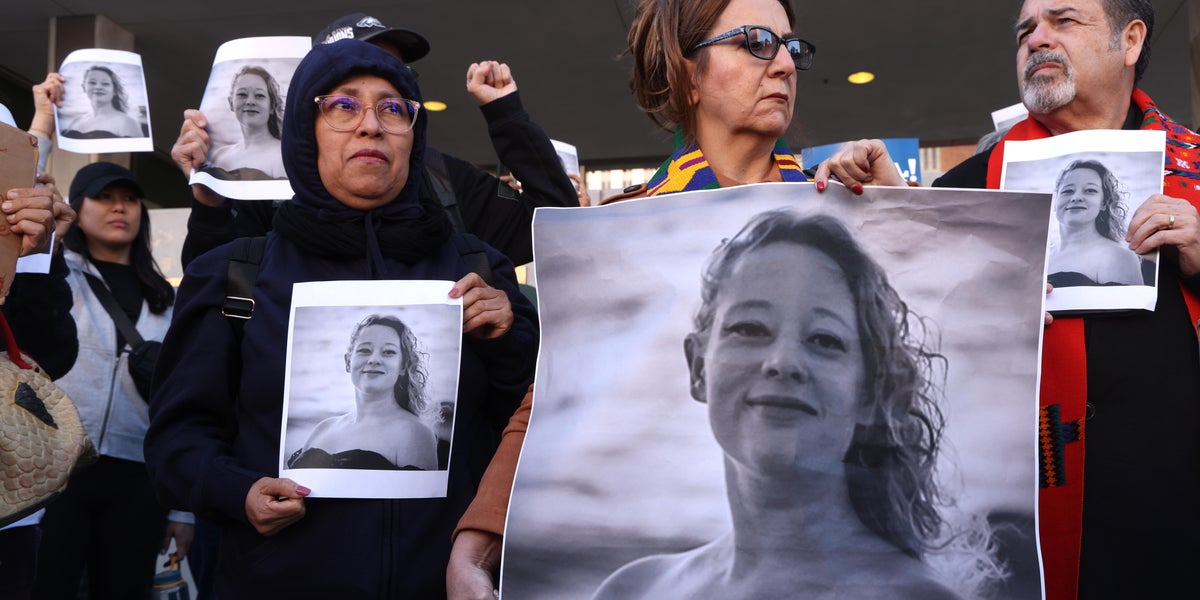 Wife of woman killed by ICE makes first public statement since shooting