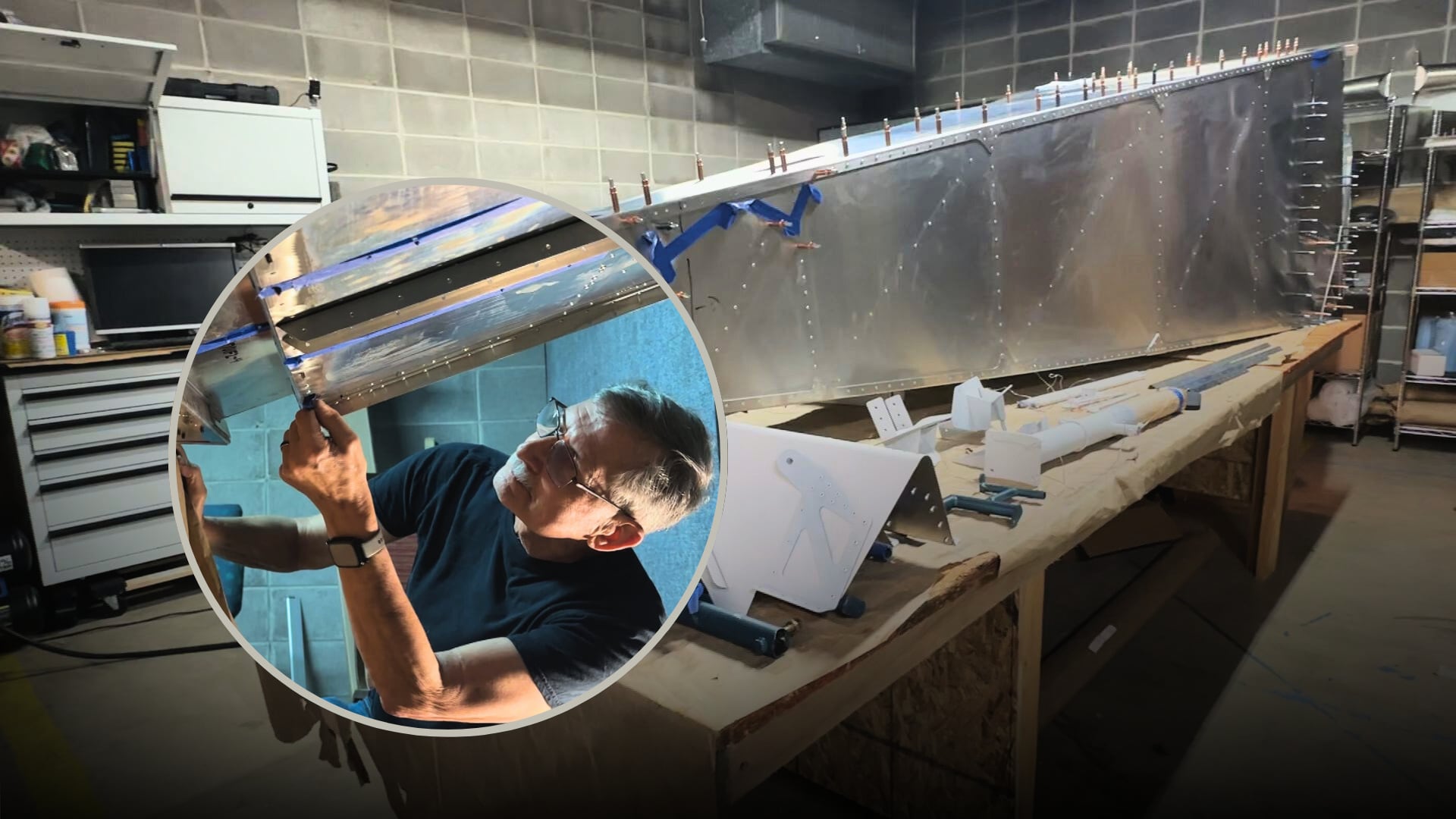 Volunteers build airplane at Aviation Heritage Museum