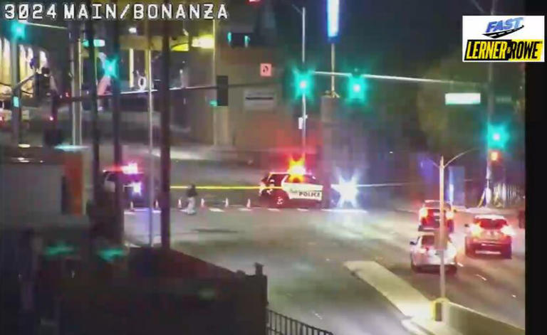 Pedestrian dies after crash with truck in downtown Las Vegas