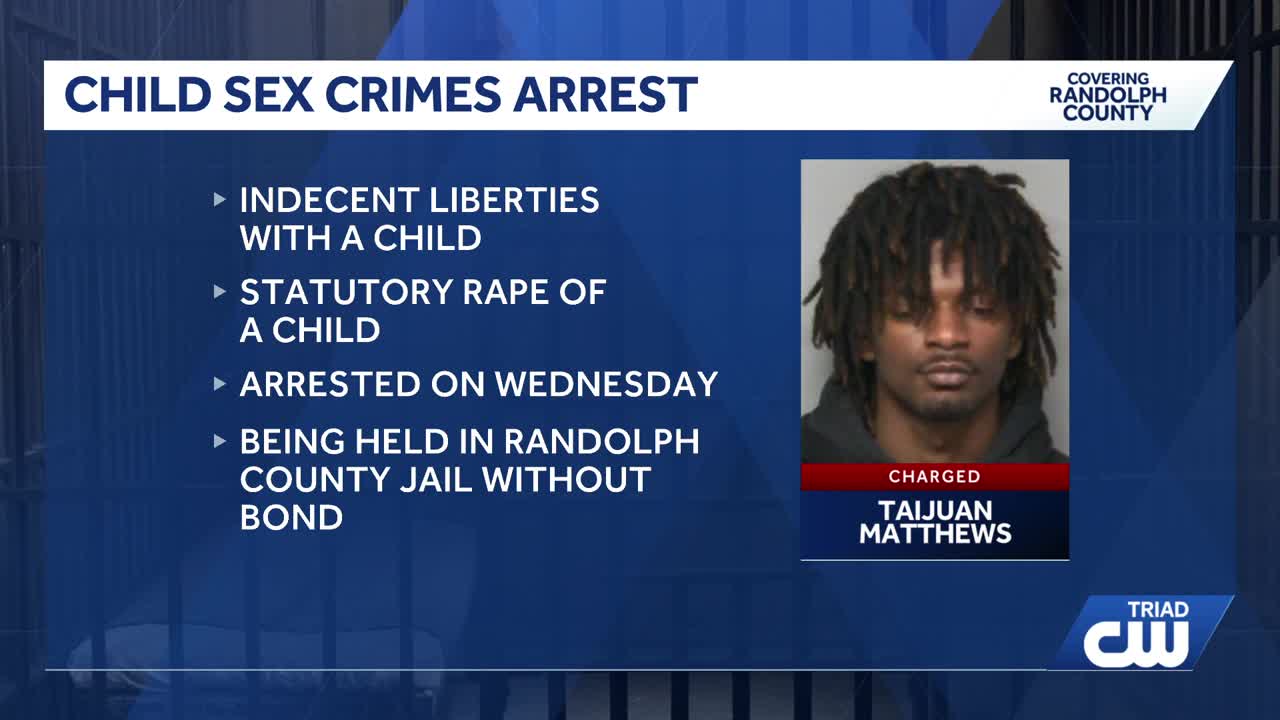 Randolph County man arrested for statutory rape, deputies say