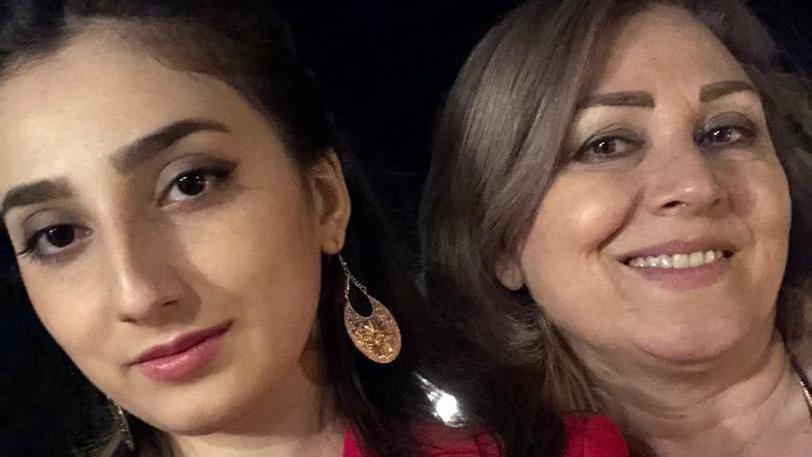 Roya Pirae says the current protests are a reminder of her mother Minoo (right) being killed by Iranian forces