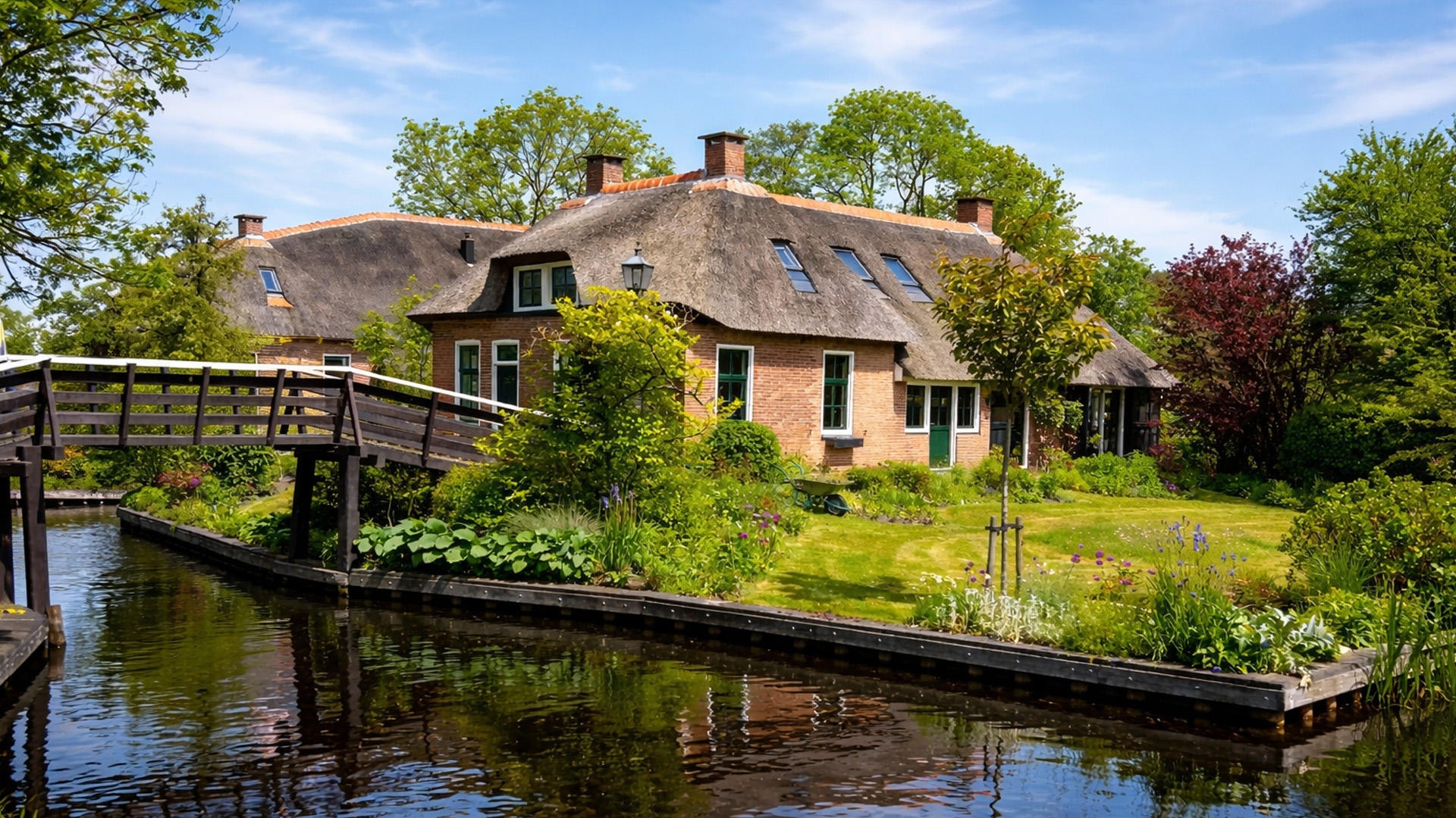 Wandeling door een autovrij dorp