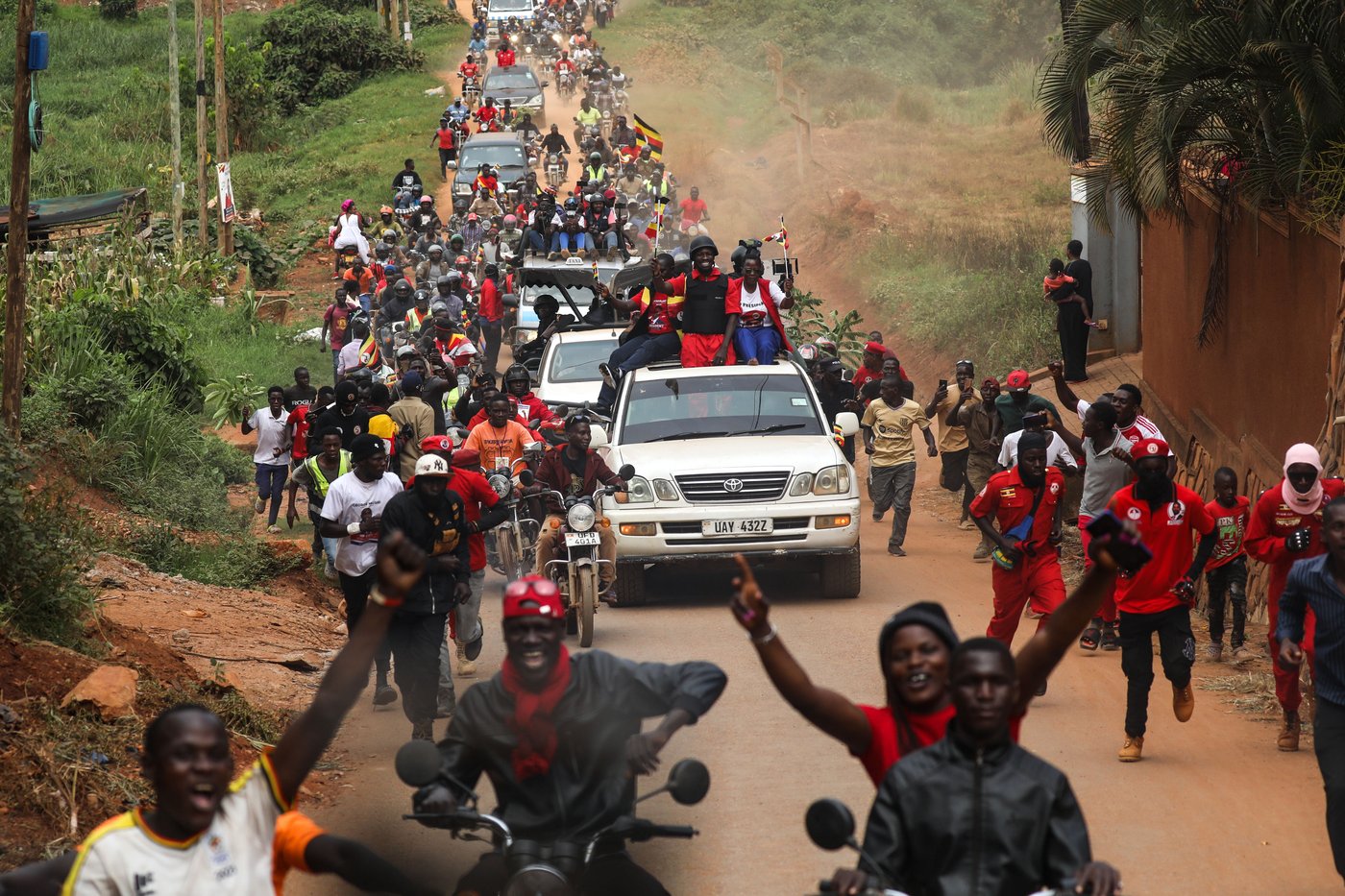 Photos show opposition leader Bobi Wine campaigning ahead of Uganda's ...