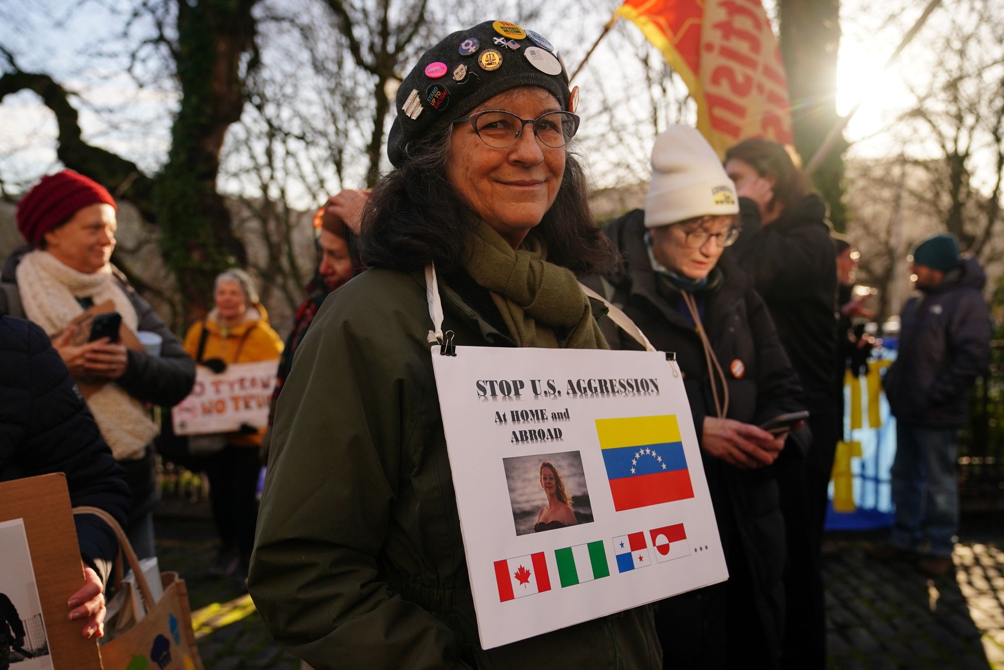 Protest against arrest of Venezuelan president held outside US ...