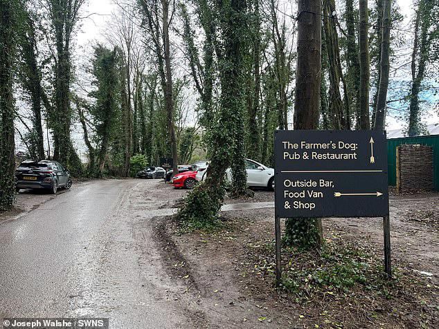 The former Top Gear host has been given to West Oxfordshire District Council for a permanent 170-space car park (pictured) and the ‘formalising’ of staff parking at the Farmer’s Dog in Asthal