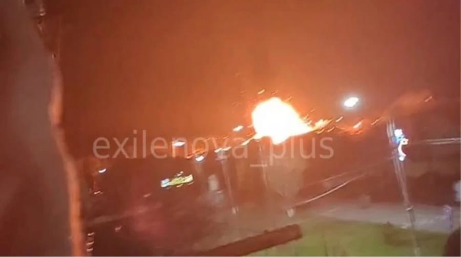 Oil depot on fire in Russia