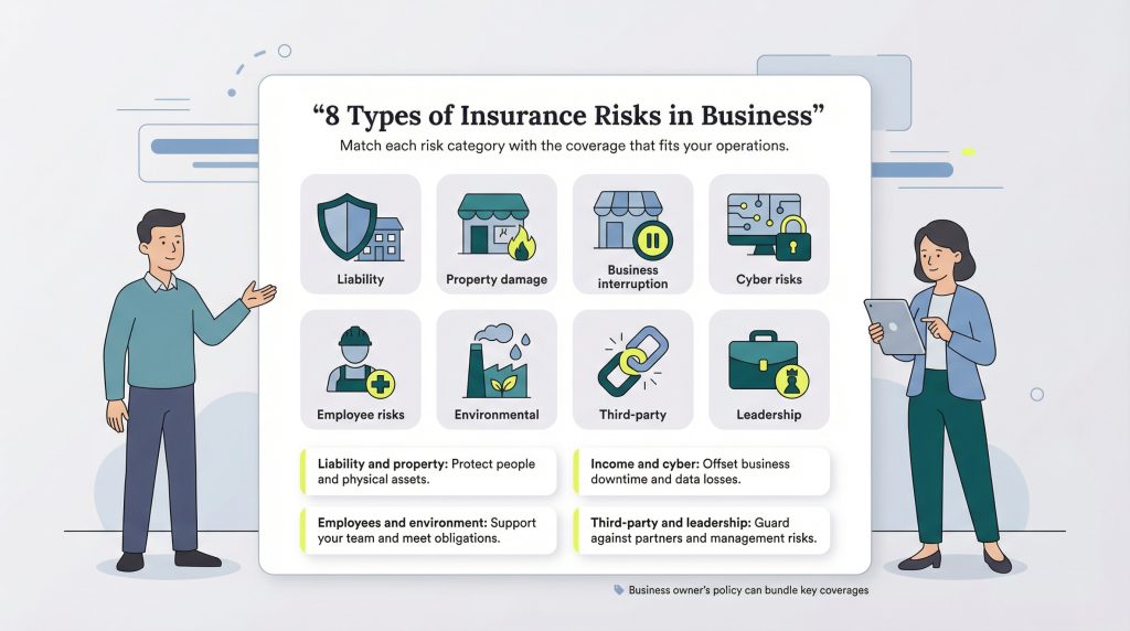 What is risk in business insurance?