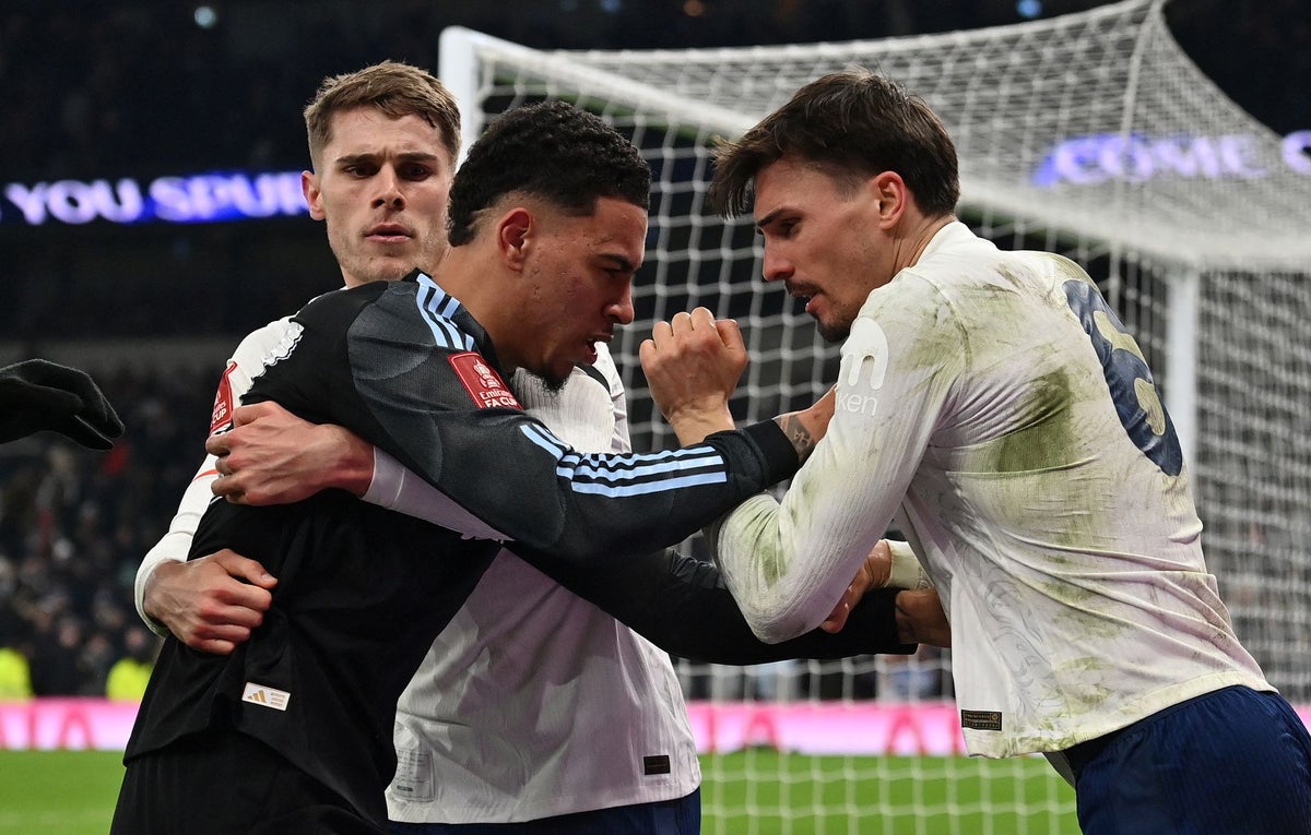 Tempers flare as Aston Villa knock Tottenham out of FA Cup
