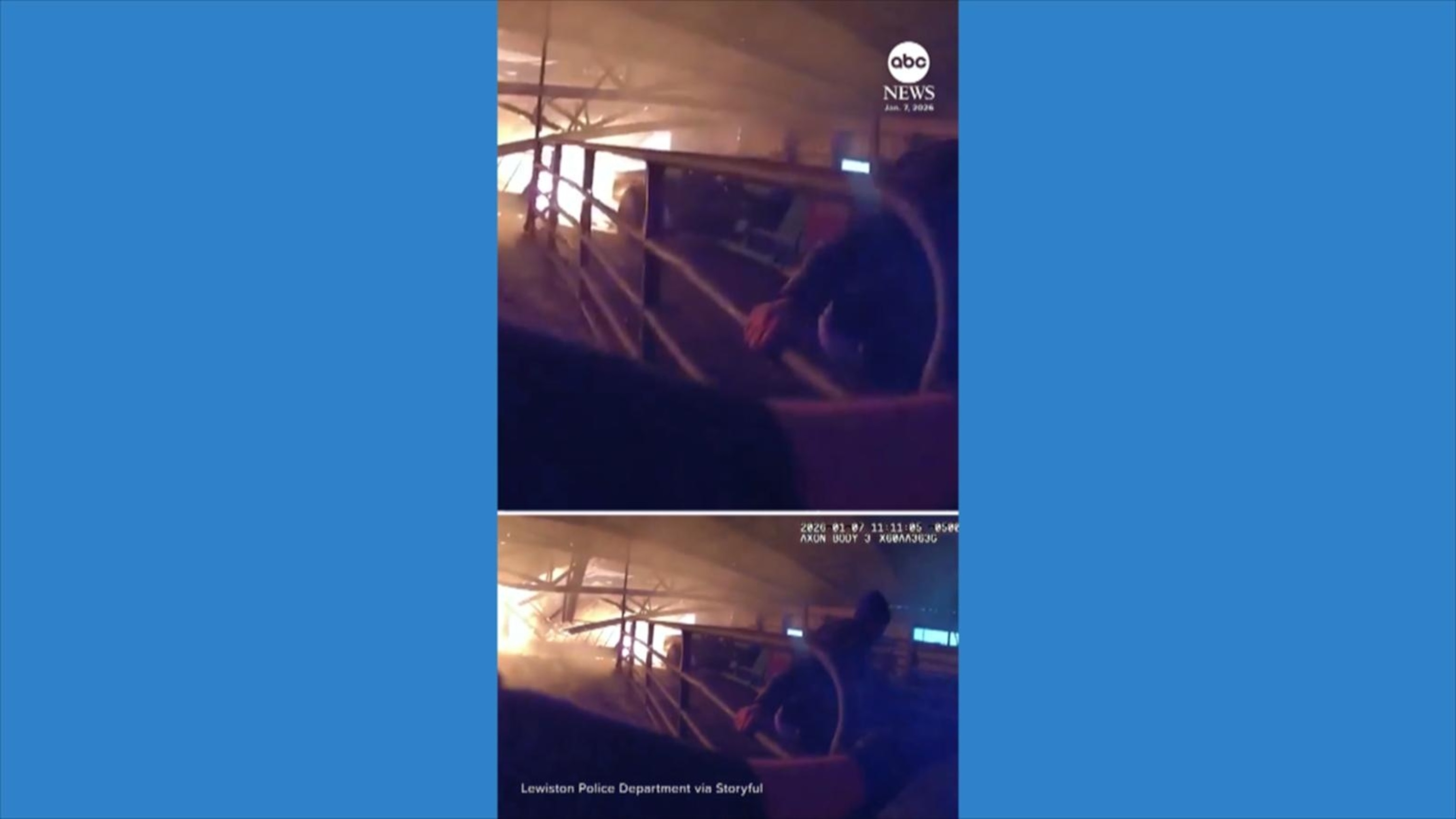 Police officers rescue several cows from burning barn in upstate New York