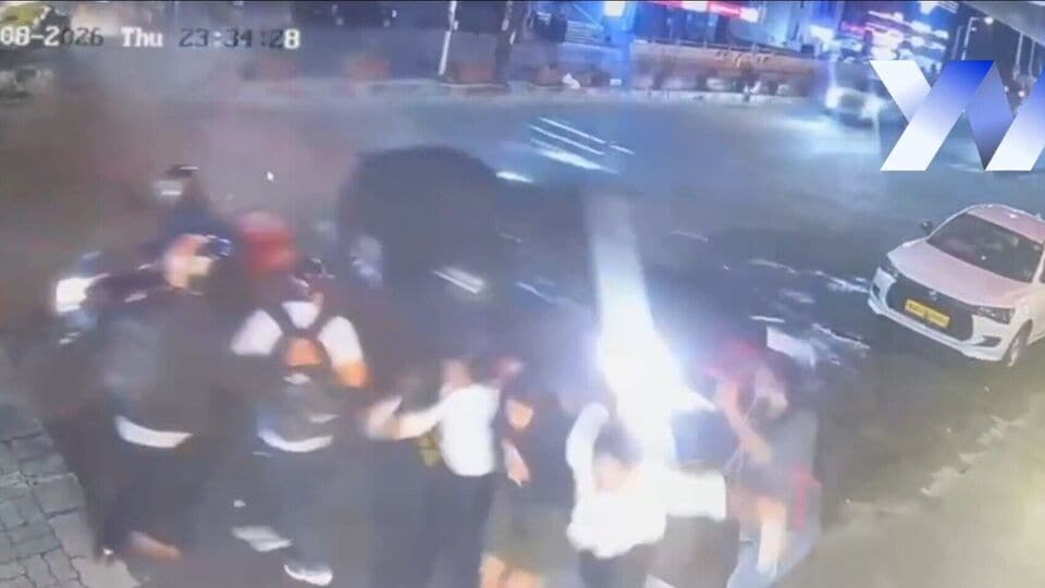 Caught on camera: Lucky escape for bystanders as drunk driver crashes ...