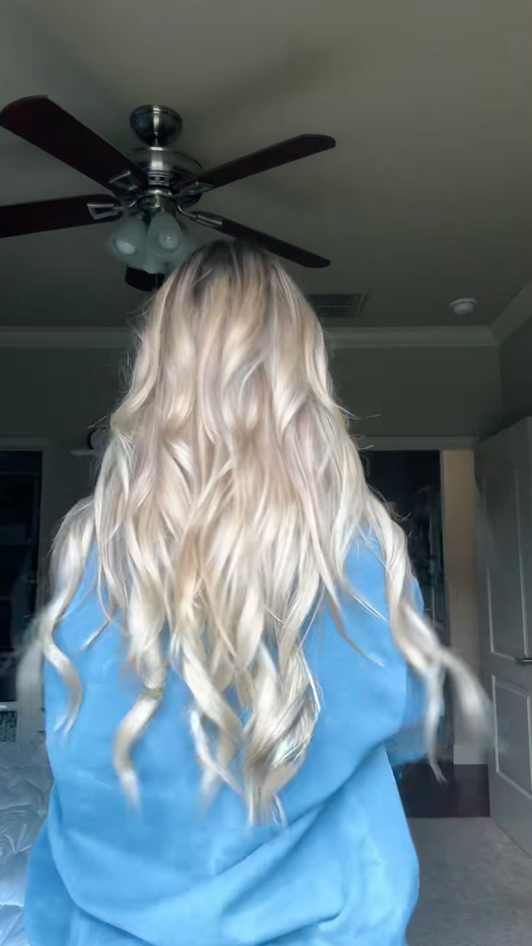 Untouched natural blonde hair