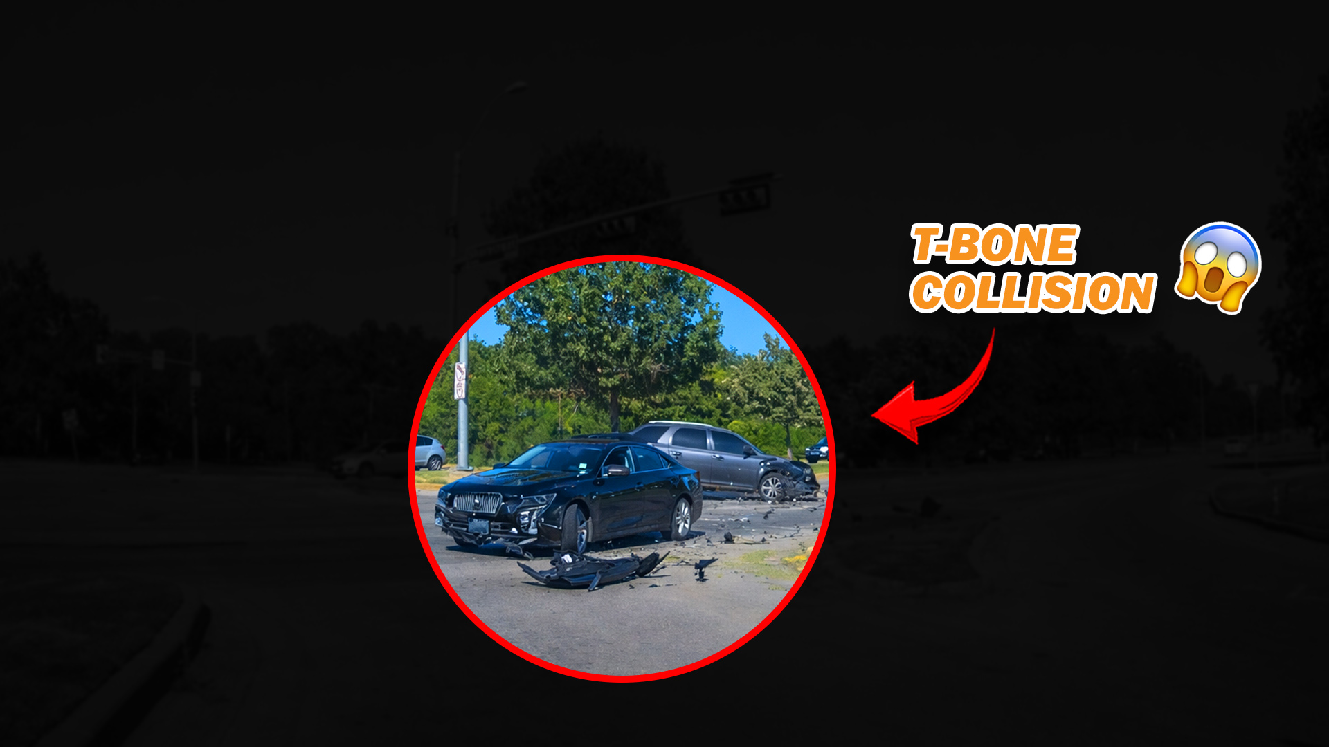 T-bone collision on the road caught on camera