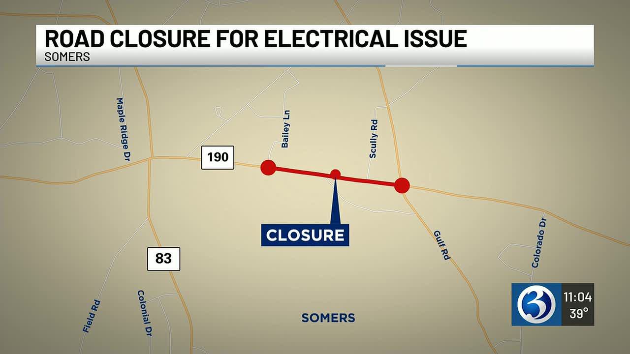 Somers electrical issue leaves hundreds without power, closes road