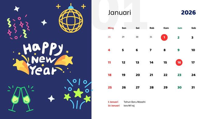 Cek kalender 2025: Penanggalan Jawa Senin Wage 12 Januari 2026, lengkap neptu, pasaran, weton