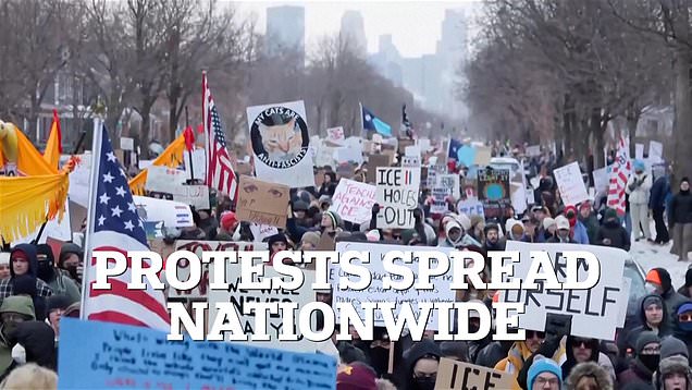Anti-ICE protests spread nationwide after the Minneapolis shooting