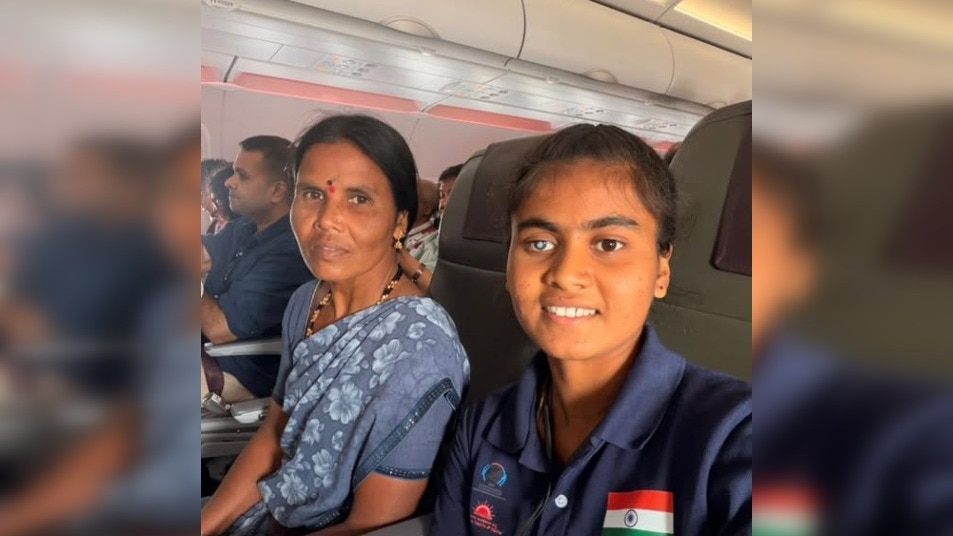 Indian blind women's cricket team captain fulfils dream with mother's first flight