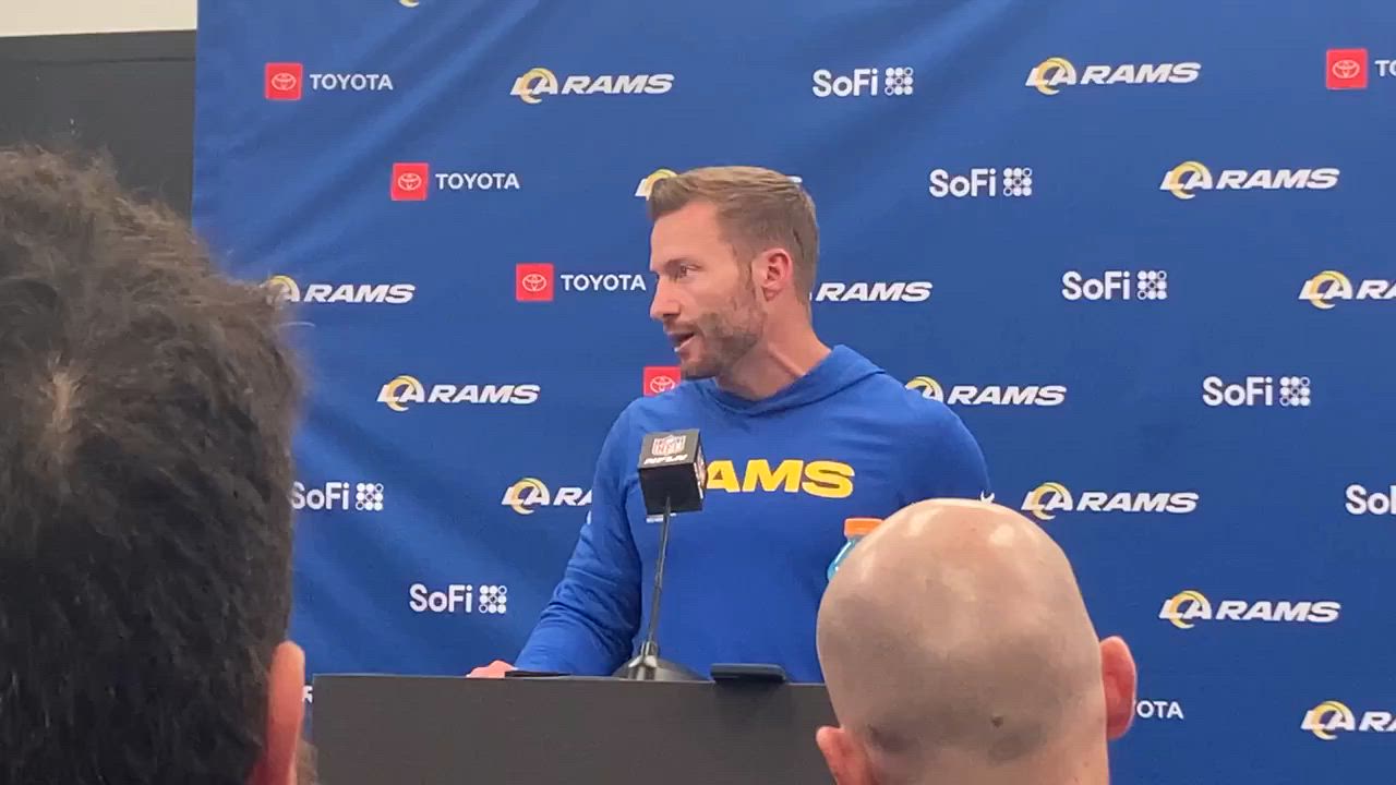 Los Angeles Rams head coach Sean McVay on credit for Carolina, needing ...