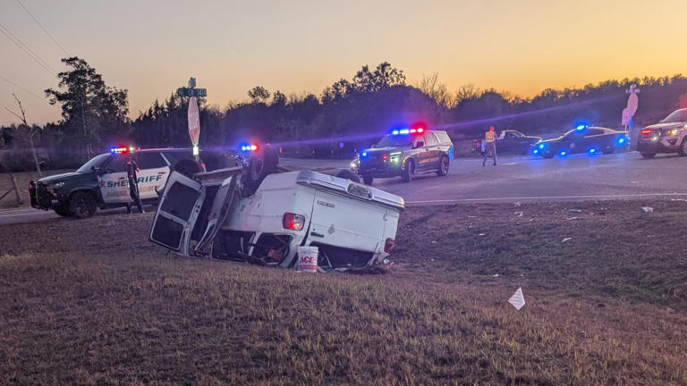 Alachua County Fire Rescue crews respond to rollover crash near Hawthorne