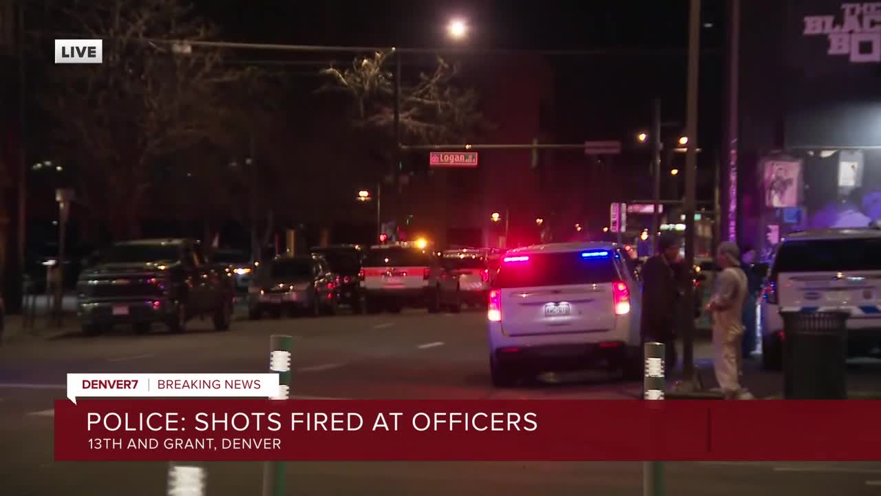 Bystander struck as shots fired at Denver officers late Saturday