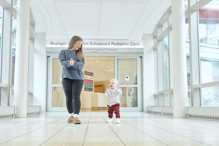 KJ turned 1 in August. He is growing and thriving out at home, learning to walk and meeting developmental milestones. (Children's Hospital of Philadelphia)