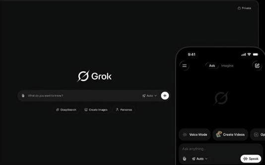 ilustrasi antarmuka Grok 3