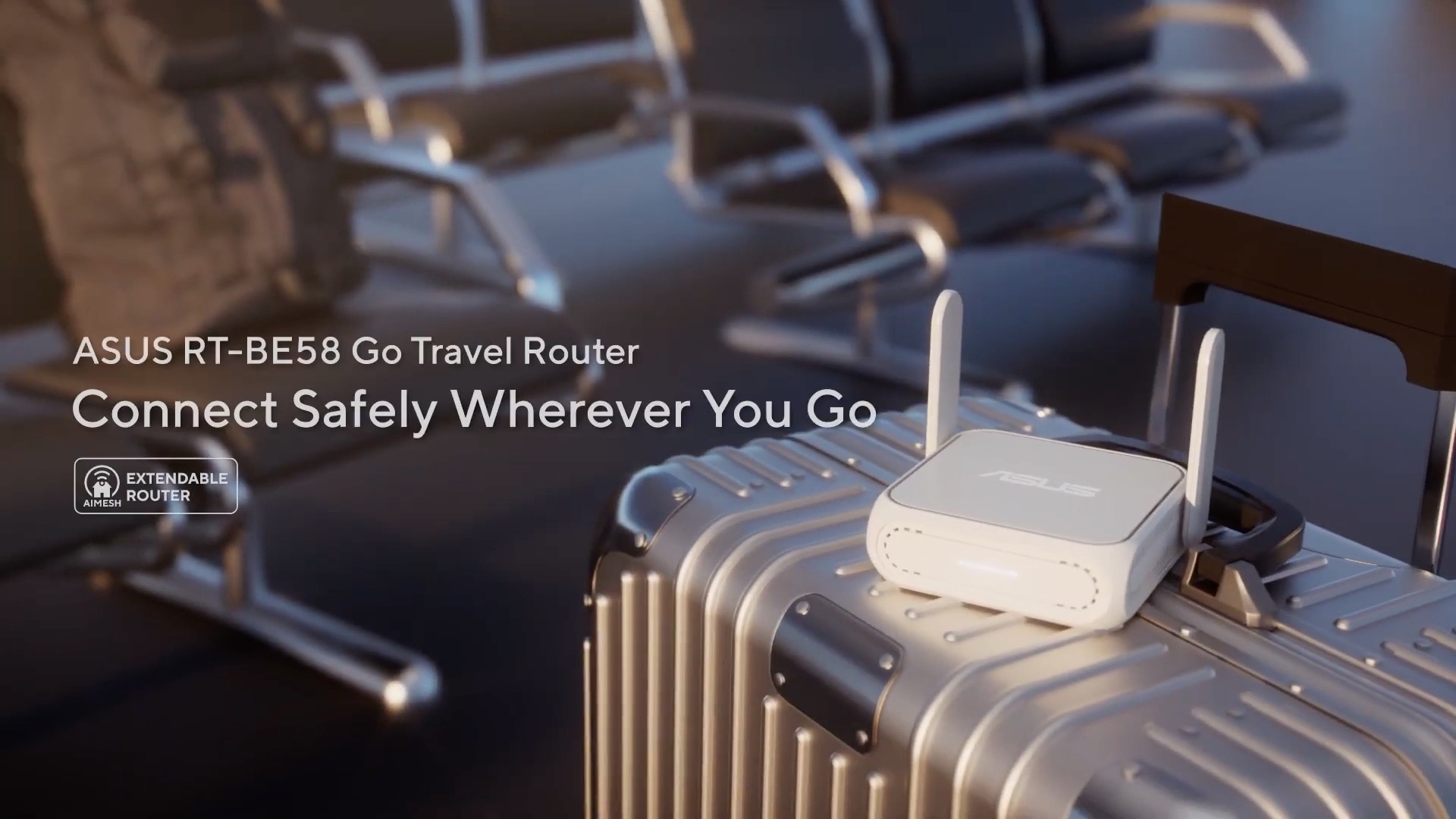 Connect safely wherever you go ASUS RT-BE58 Go travel router