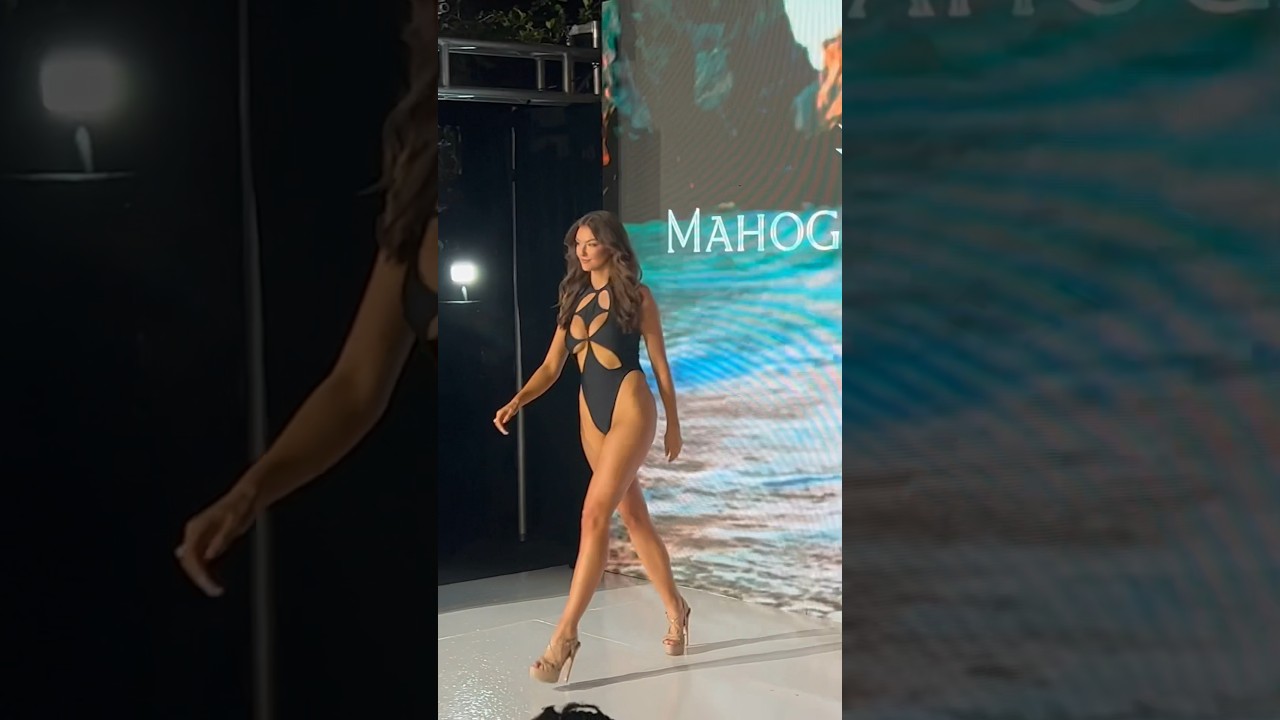 Swim Week runway walk emphasizes confident model stride<br><br>