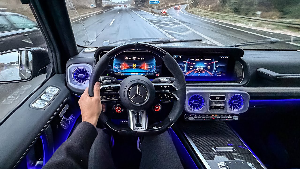 Test driving the Mercedes G63 facelift on the Autobahn