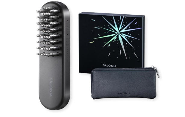 頭皮から顔まで3Dケア。EMS搭載リフトブラシ【サロニア】電気ブラシは