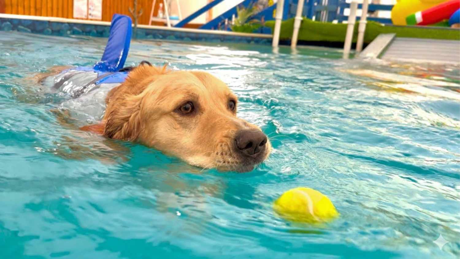 My dog rents an entire pool!
