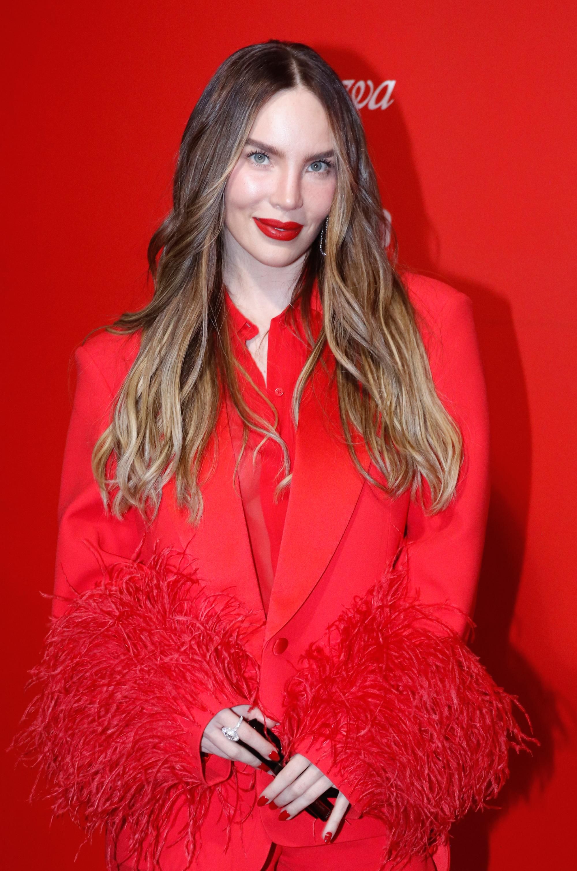 MEXICO CITY, MEXICO - NOVEMBER 20: Belinda poses for photo on the Red Carpet of 'El Hombre del Año 2025' by GQ Magazine, at Antiguo Hotel Reforma on November 1, 2025 in Mexico City, Mexico. (Photo by Medios y Media/Getty Images)