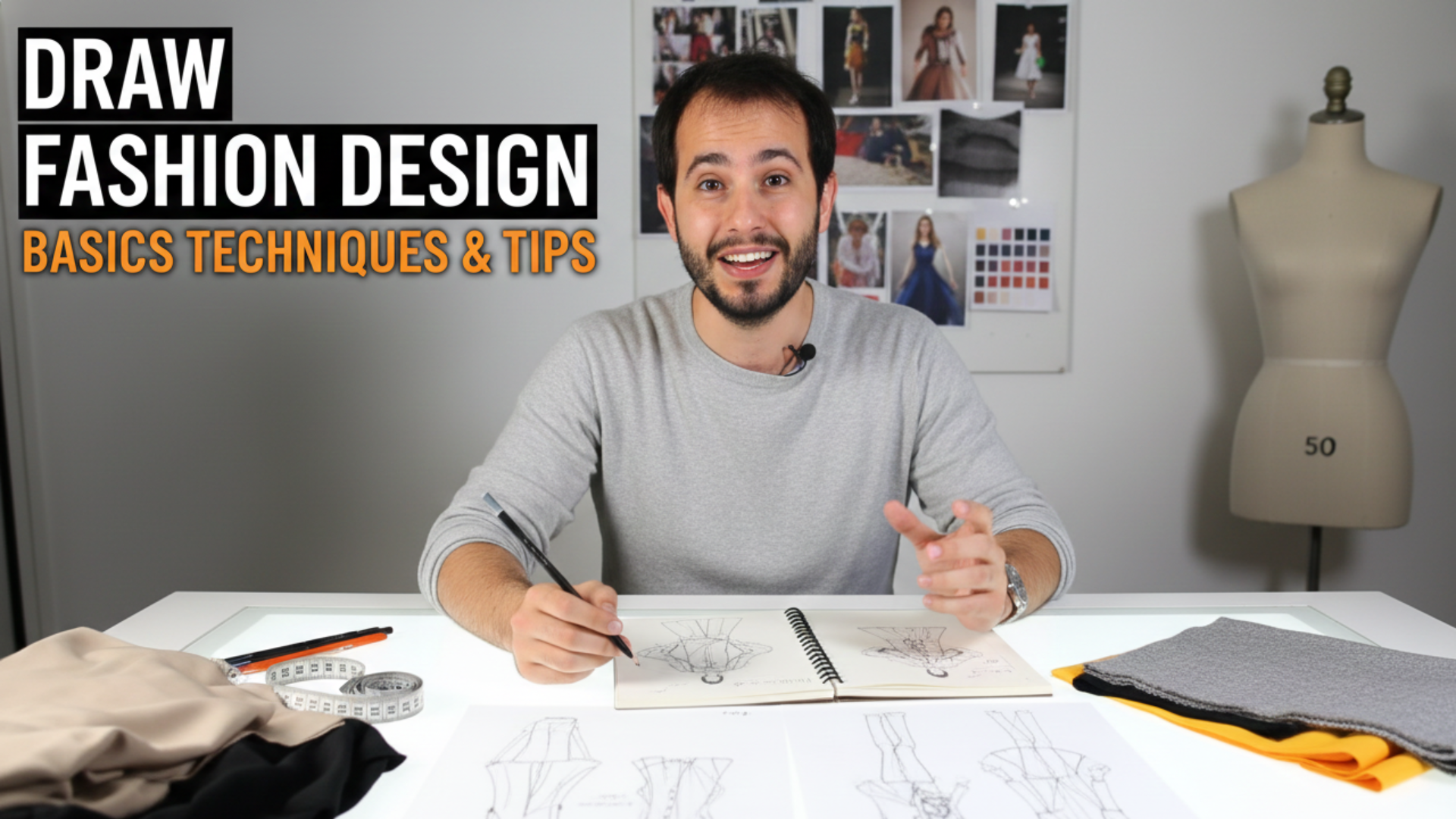 Fashion design drawing basics: Step-by-step process for beginners