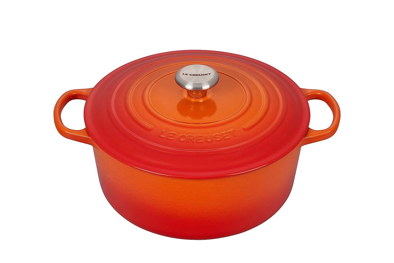 Amazon Prime Day Le Creuset Enameled Cast Iron Signature Round Dutch Oven Flame
