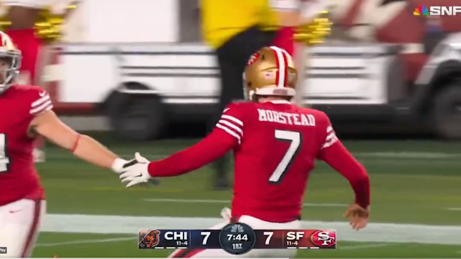 At least one 49ers player was happy to see the team punt vs. Bears
