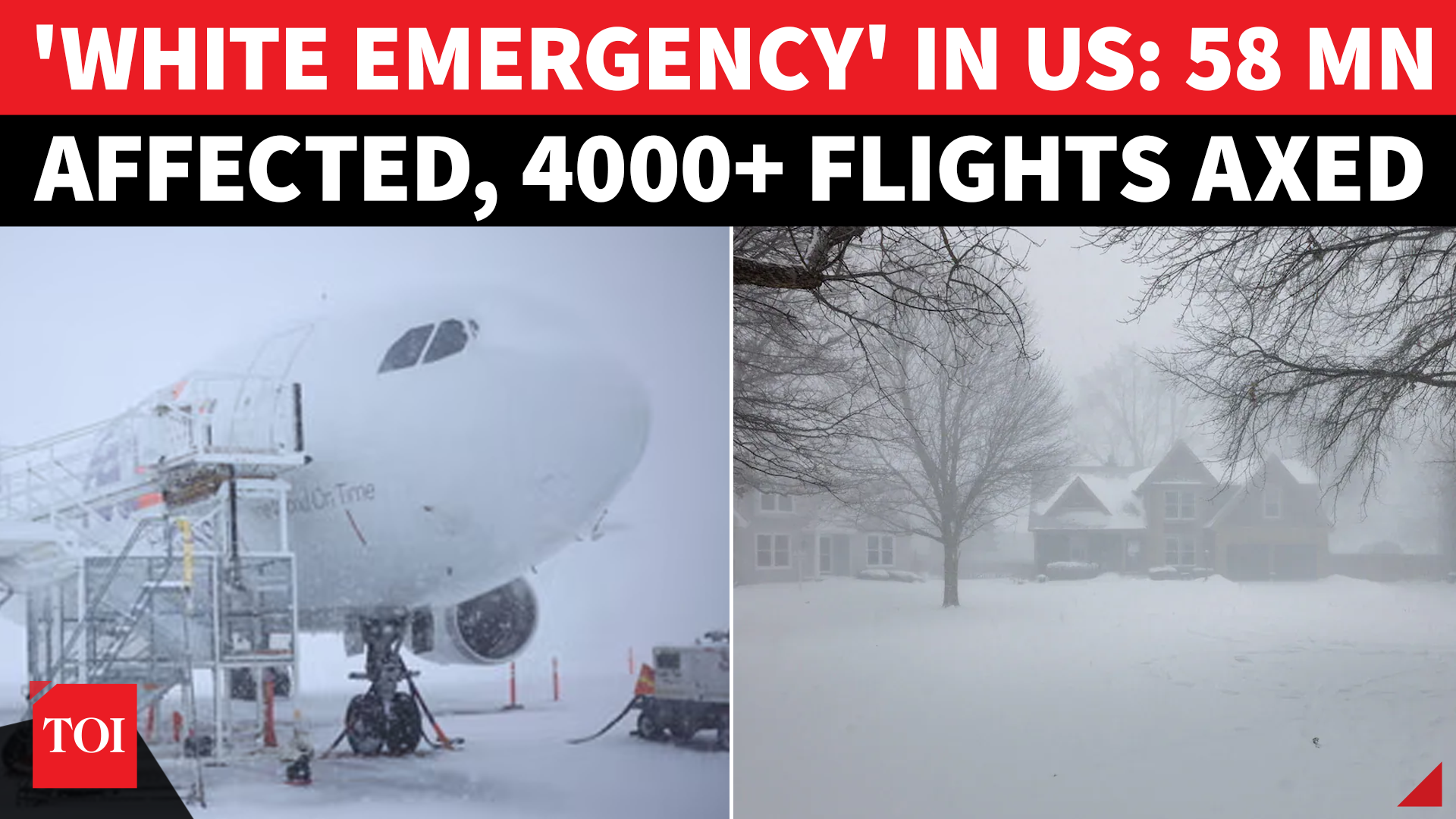High alert in US: 58,000,000 under winter storm warnings, 4000 more ...